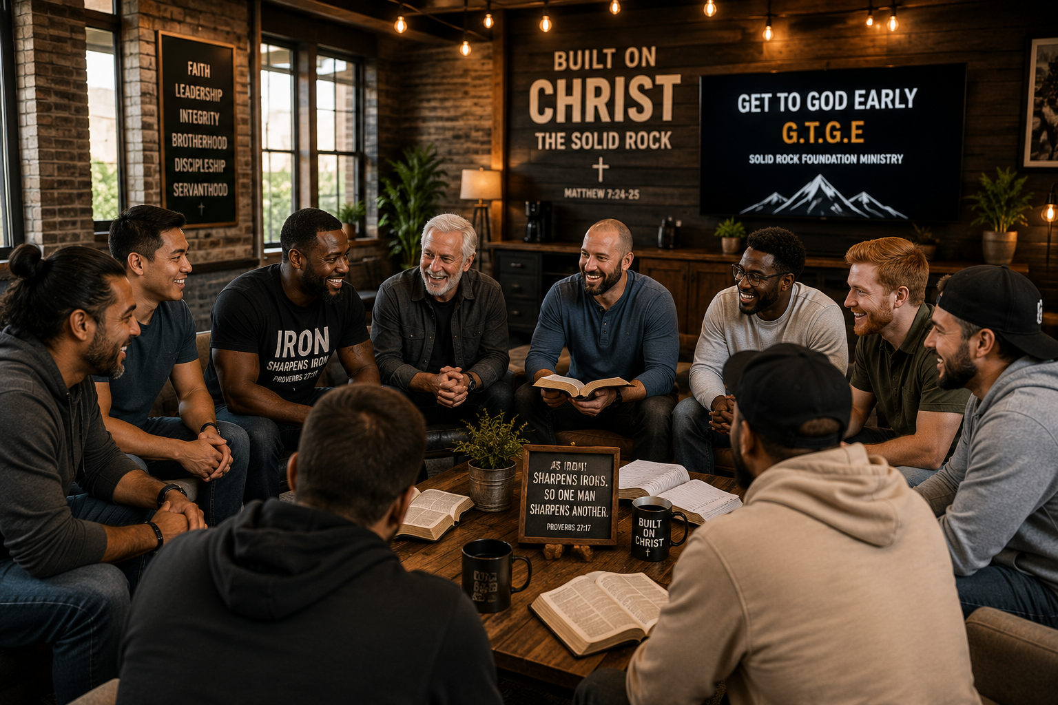 Group of men in fellowship image
